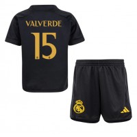 Real Madrid Federico Valverde #15 3rd trikot Kinder 2023-24 Kurzarm (+ Kurze Hosen)